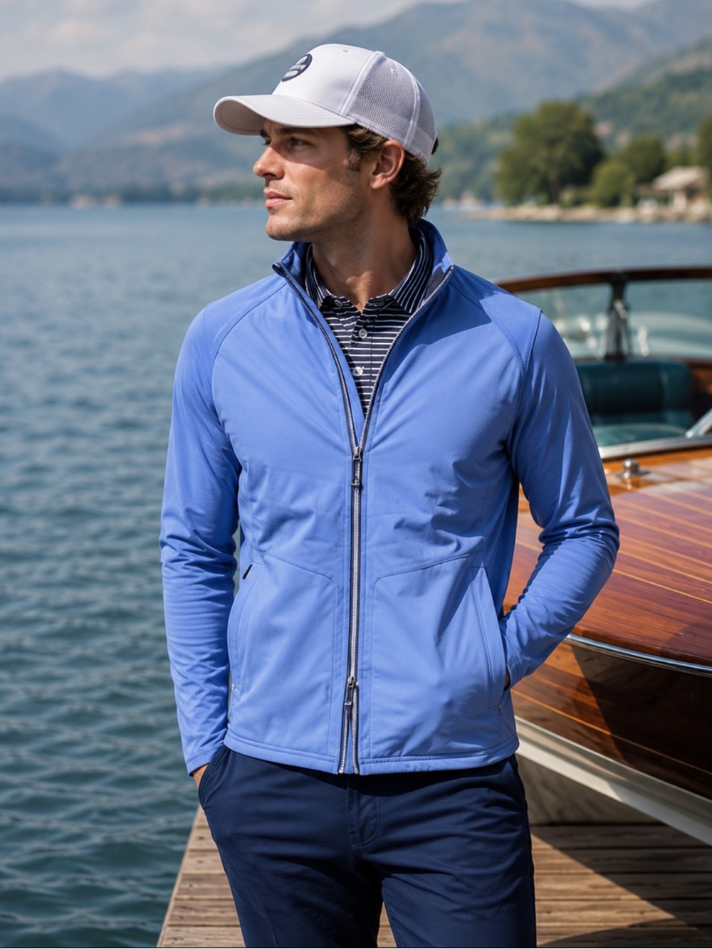 NWOT Peter Millar Merge Elite Hybrid Jacket Mens Medium Port Blue
